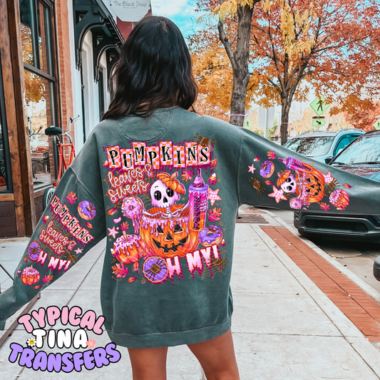 Pumpkins leaves and Sweets | DTF Transfer | POD