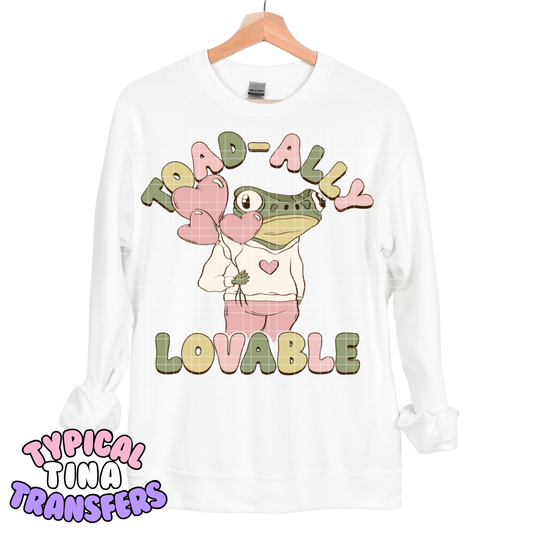 Toad-ally loveable | DTF Transfers | POD