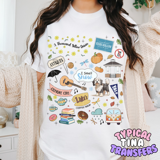 Star Hall With pup Mural | DTF Transfer | POD