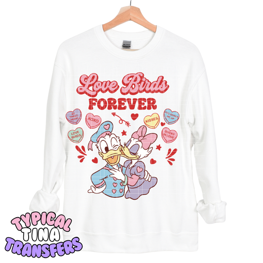 Donald & daisy Love Birds | DTF Transfers | POD
