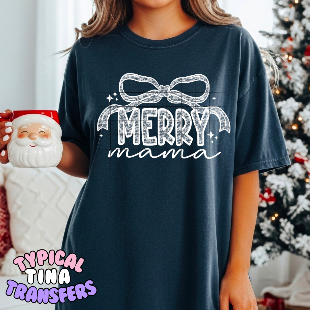 Merry Mama Lace | DTF Transfer | POD
