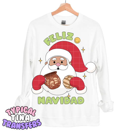 Santa Feliz Navidad | DTF Transfers | POD