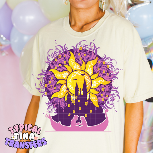 Tangled Sun | DTF Screen Print | POD