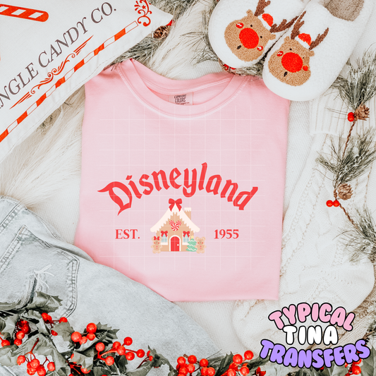 Diz-WLGingerbread house red | DTF Transfer | POD