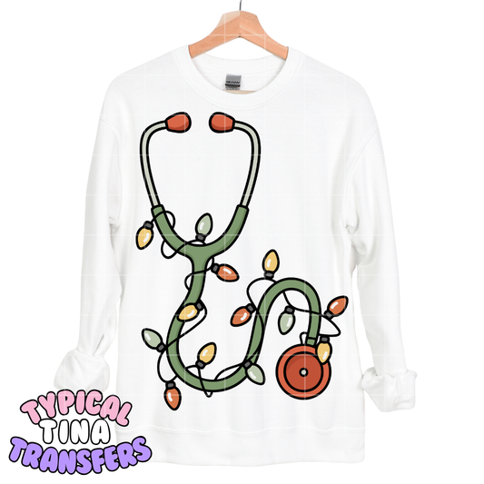 Christmas Stethoscope | DTF Transfers | POD