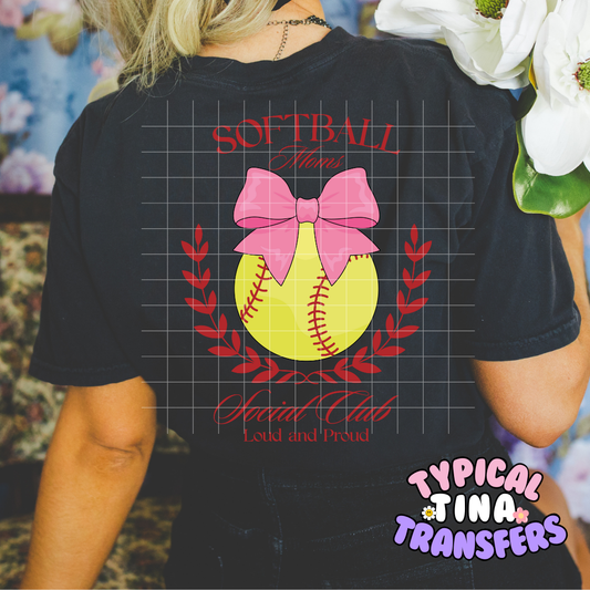 Softball social club | DTF Screen Print | POD