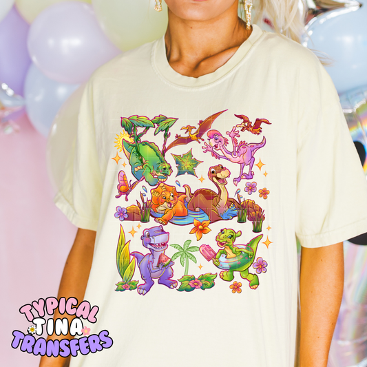 Classic Dinos | DTF Screen Print | POD