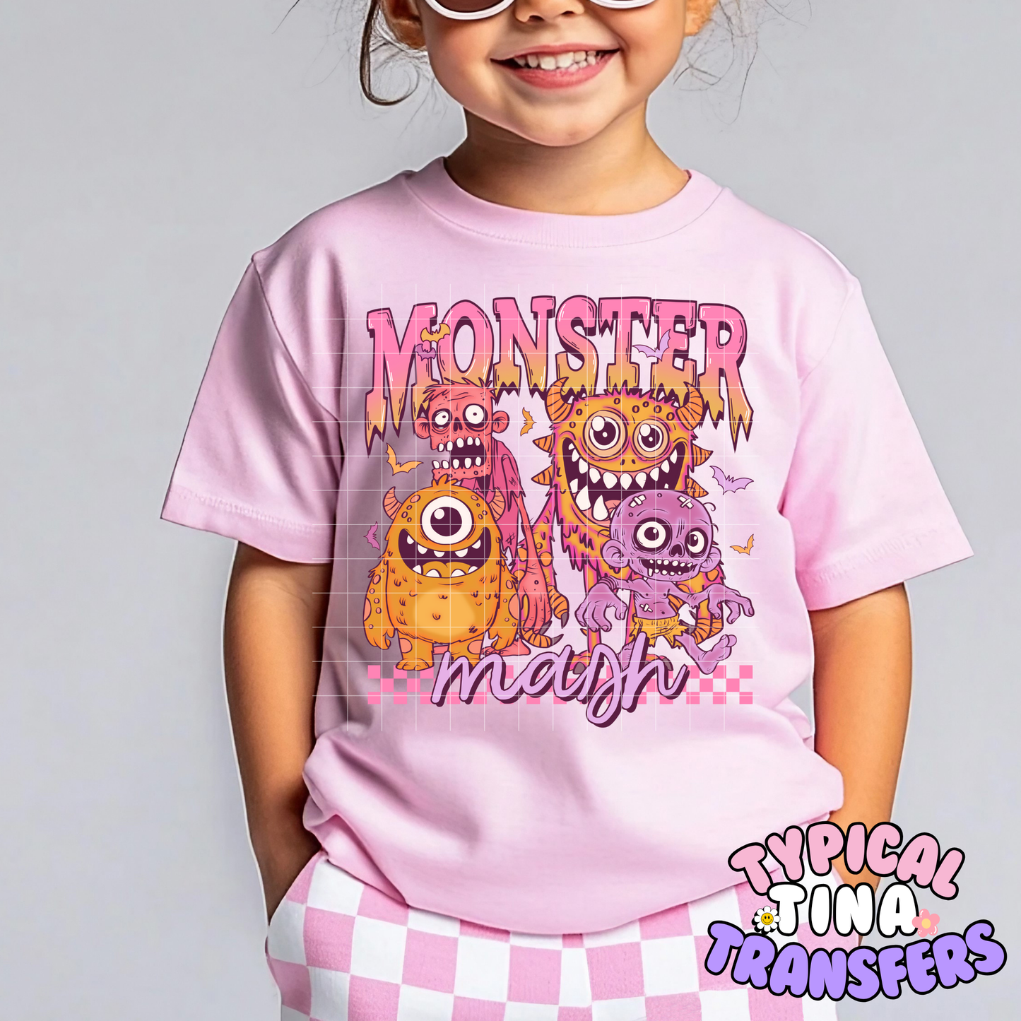 Monster Mash pink and purple | DTF Transfer | POD