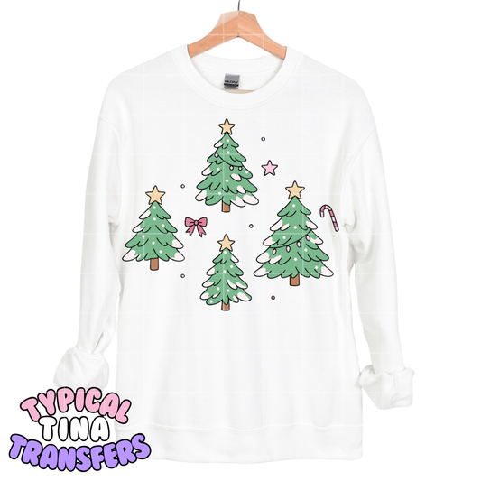 4 Christmas Trees | DTF Transfers | POD