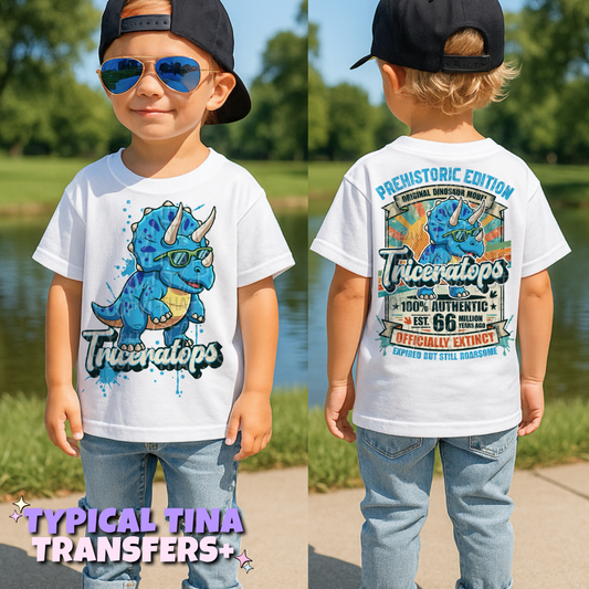 Officially extinct Triceratops | DTF Transfers | POD