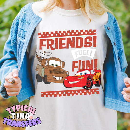 Friends Fun cars | DTF Screen Print | POD