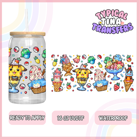 UVDTF Entire Ice Cream Set 10 designs | 16oz UVDTF Wrap | POD