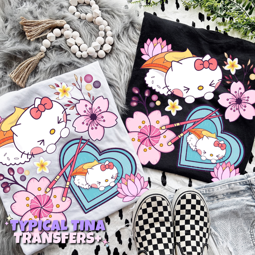 Kitty Sushi | DTF Transfers | POD