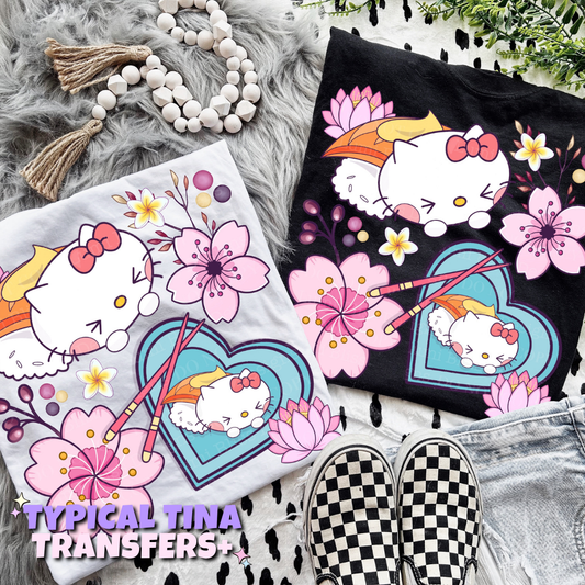 Kitty Sushi | DTF Transfers | POD
