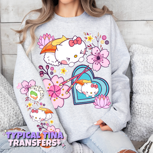 Kitty Sushi | DTF Transfers | POD