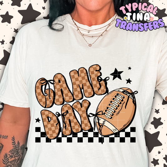 Game Day check pattern | DTF Transfer | POD