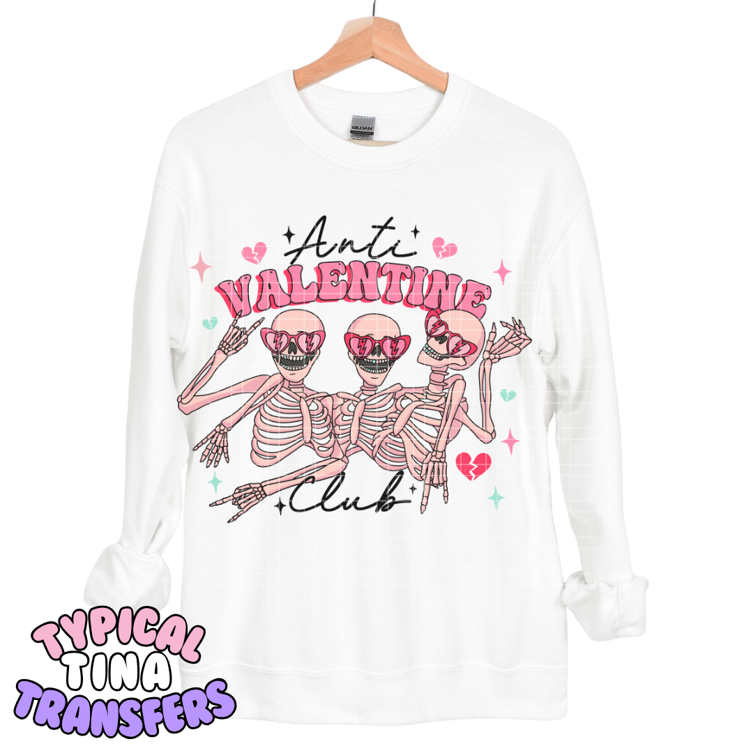 Anti Valentine Skeletons | DTF Transfers | POD