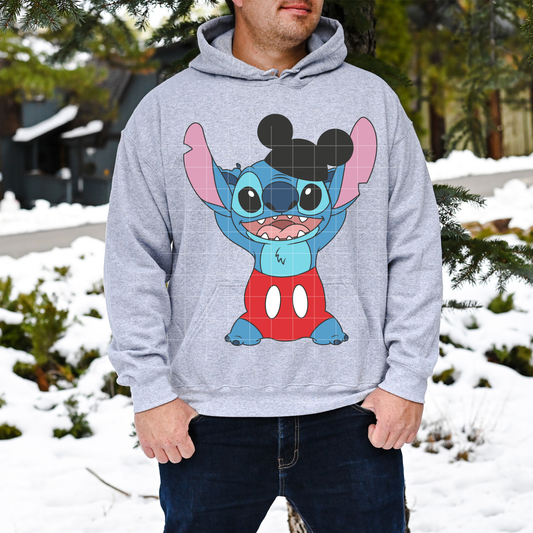 Blue Alien Mouse Hat | DTF Transfer | POD