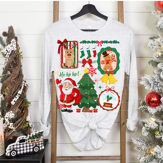 Traditional christmas Stamps | DTF Transfer | POD