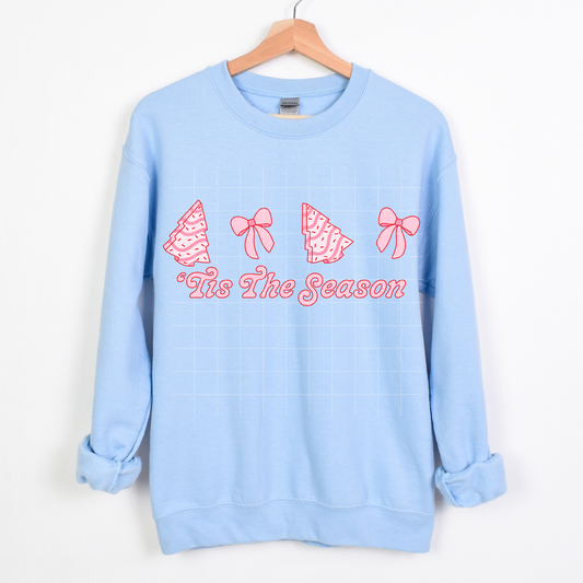 Pink Tis the season cookies and bows | DTF Transfer | POD