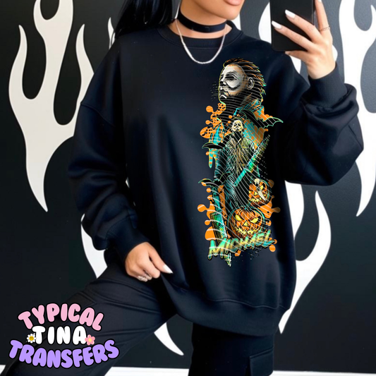 Bold Orange/Yellow Michael | DTF Transfer | POD