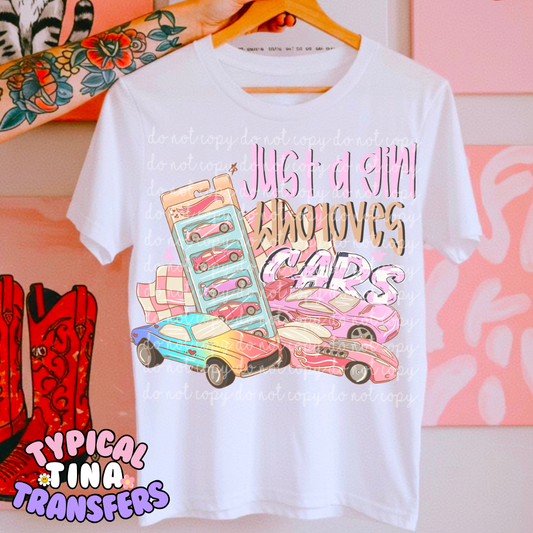 Just a girl who loves cars | DTF Transfer | POD