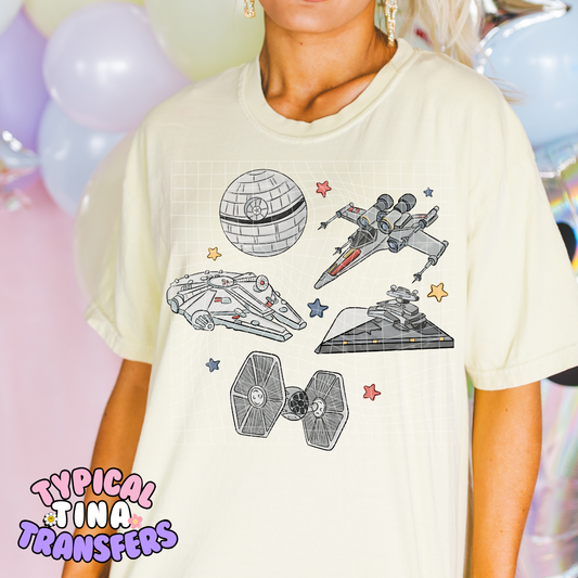 SW in space | DTF Screen Print | POD