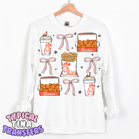 Coquette Chicken Food | DTF Transfer | POD