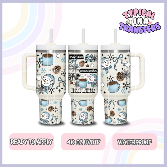 Hello WInter | 40oz UVDTF Wrap | POD
