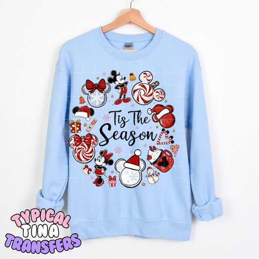 Tis the season Magical Elements (red and white) | DTF Transfer | POD