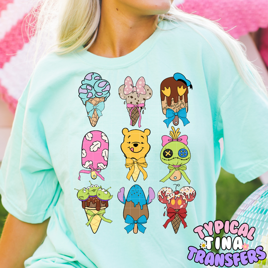 Melted Magical Ice creams | DTF Screen Print | POD
