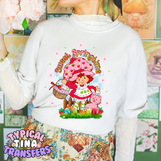 Strawberry Sweet Springtime | DTF Screen Print | POD