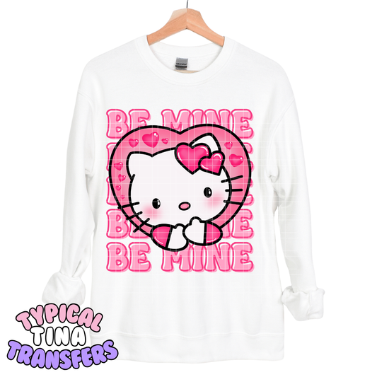 Hi Kitty Be mine with heart | DTF Transfers | POD