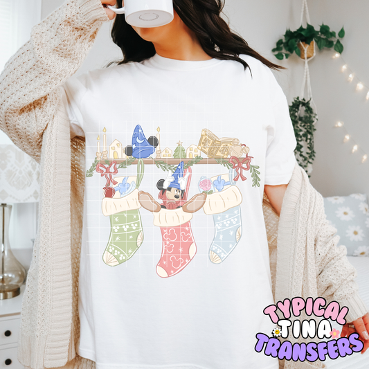 Sorcerer Mouse Christmas Shelf | DTF Transfer | POD