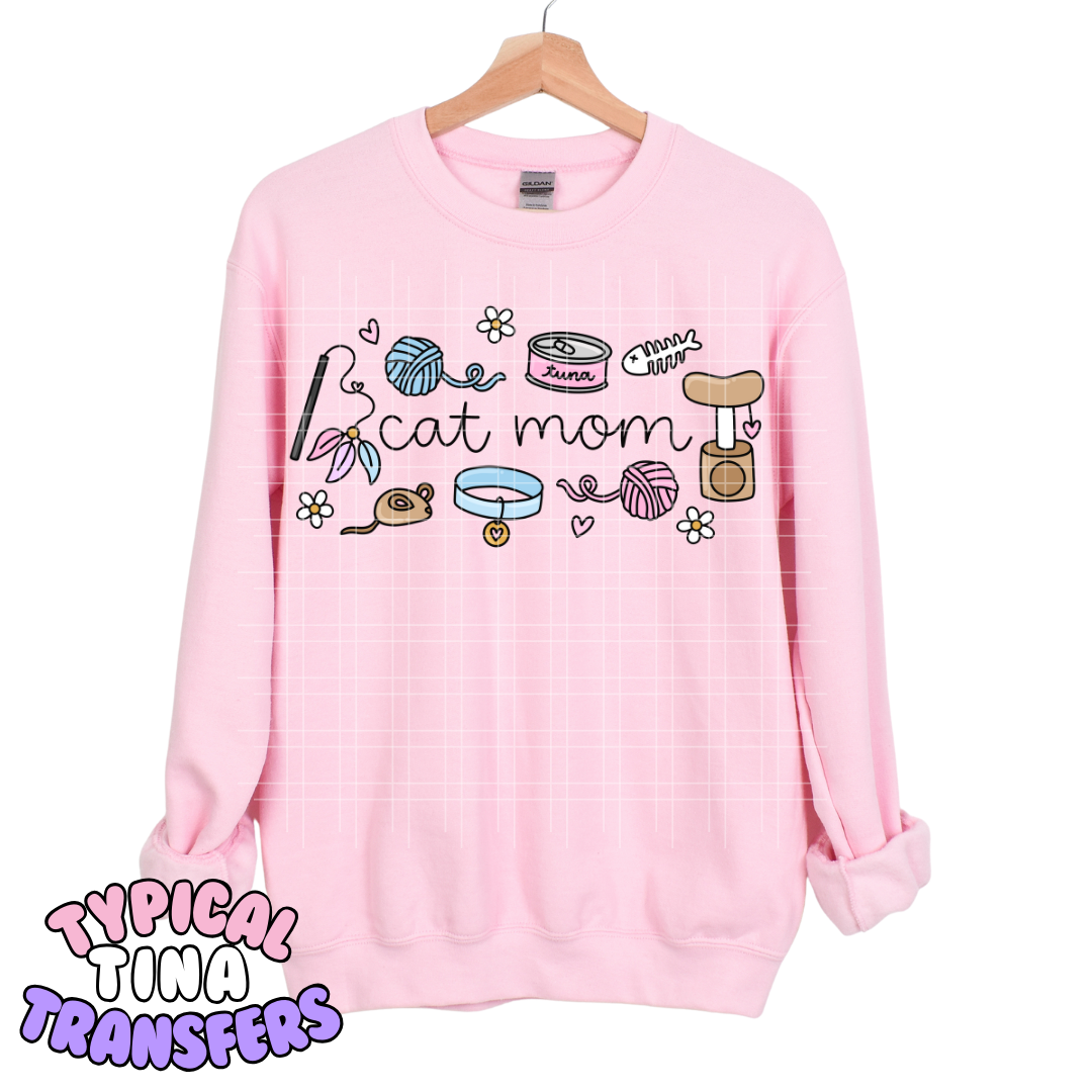 Cat Mom with elements | DTF Transfers | POD