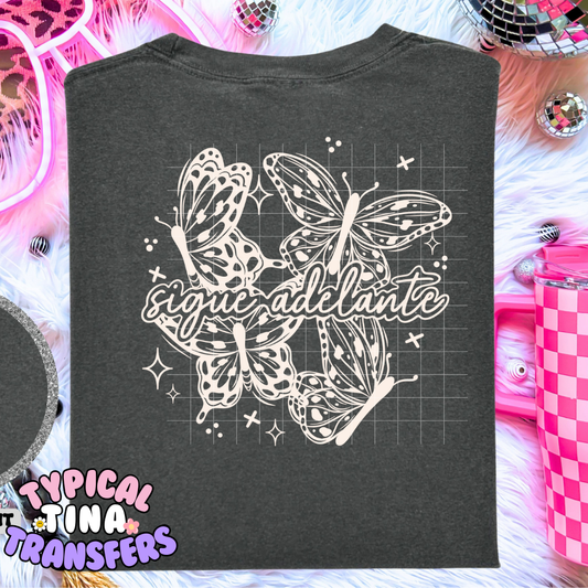 Sigue Adelante (tan) | DTF Screen Print | POD