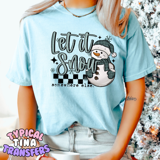 Let it snow - Snowman (blue) | DTF Transfers | POD