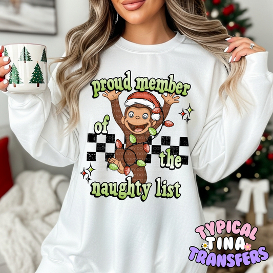 Proud member of the naughty list | DTF Transfer | POD