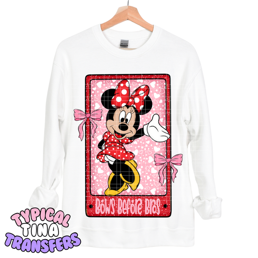 Bows before bros Min Mouse | DTF Transfers | POD
