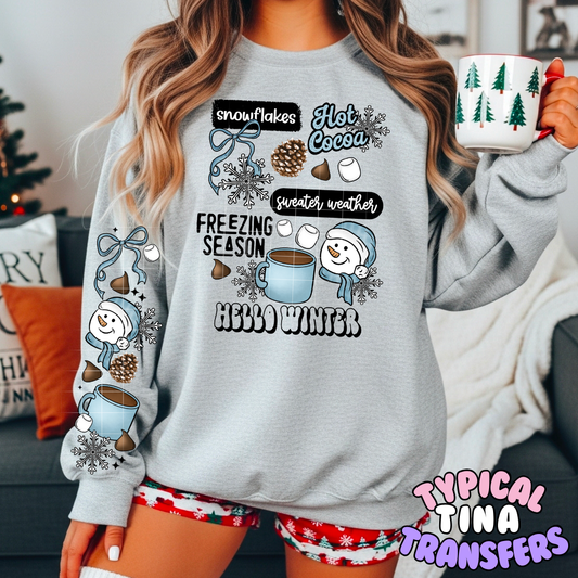 Hello Winter Freezing Season | DTF Transfers | POD