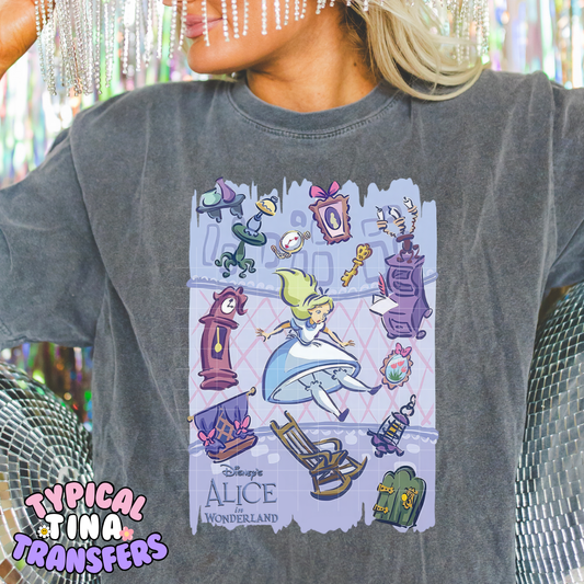 Alice Falling Scene | DTF Screen Print | POD