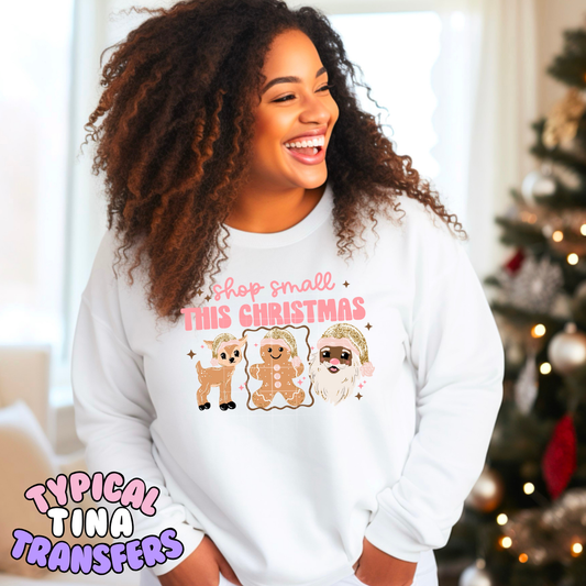 Shop small this christmas Glitter hats | DTF Transfer | POD