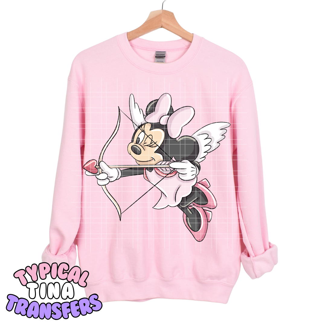 Min Mouse Cupid with arrow | DTF Transfers | POD