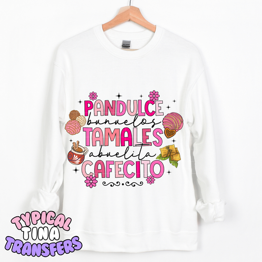 Pan Dulce, tamales, cafecito | DTF Transfer | POD