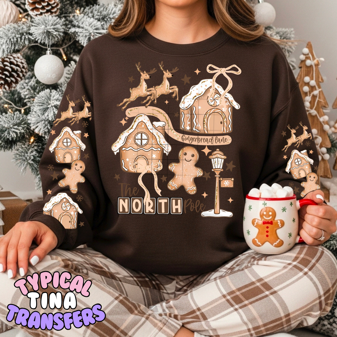 Gingerbread elements (north) | DTF Transfer | POD