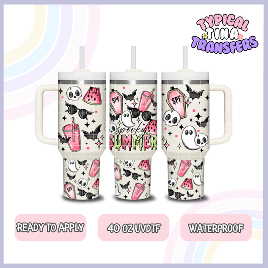 Spooky Summer Ghosts shades | 40oz UVDTF Wrap | POD
