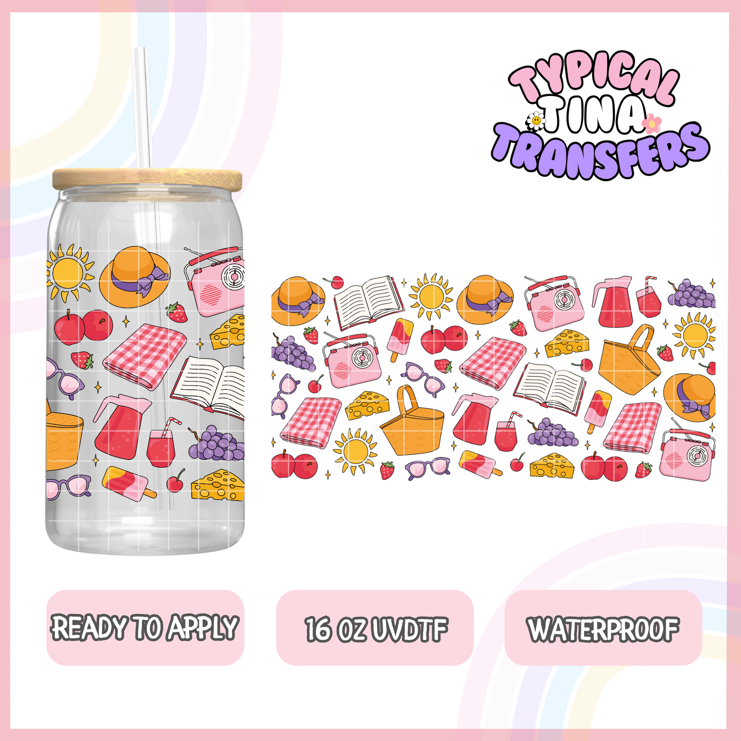 UVDTF #8601 | 16oz UVDTF Wrap | POD