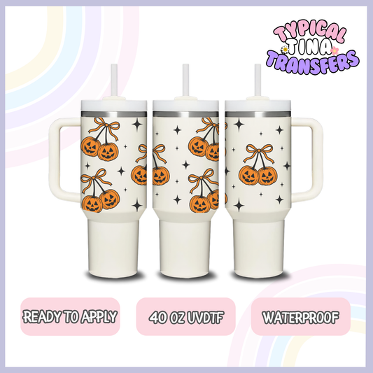 Cherry Pumpkins | 40oz UVDTF Wrap | POD