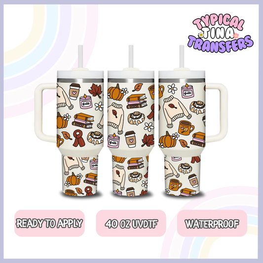 Fall Girl Vibes | 40oz UVDTF Wrap | POD