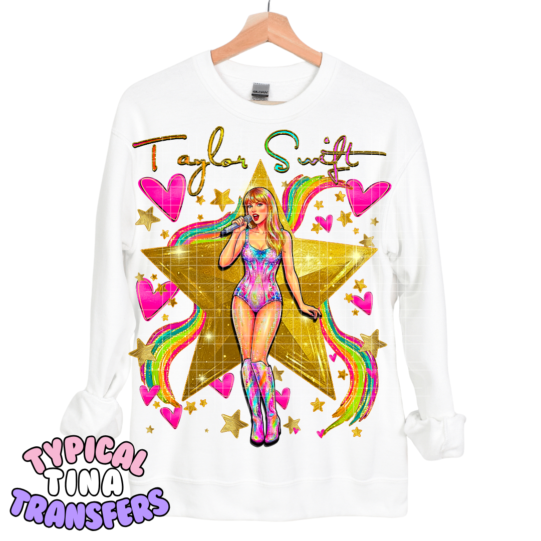 TS singer Rainbow | DTF Transfers | POD